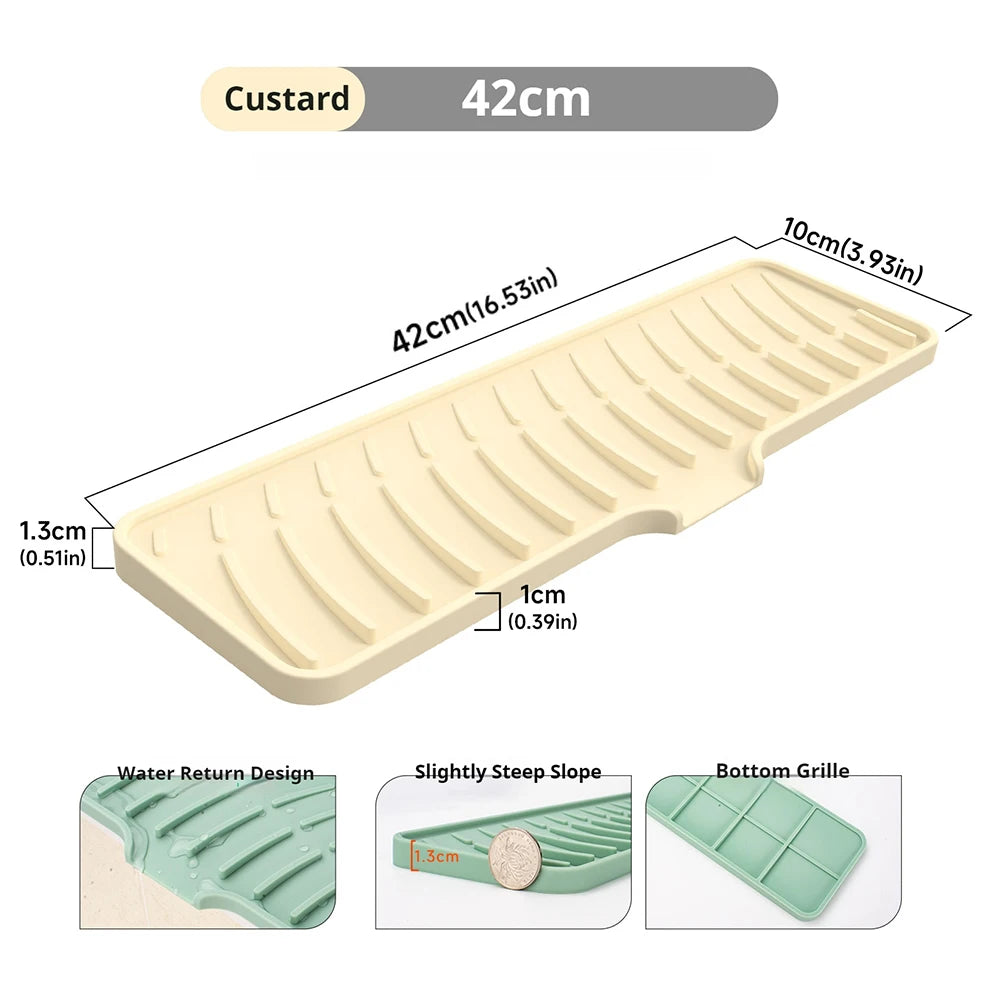 Faucet Silicone Mat Bathroom Anti-Slip Sink Drain Mat