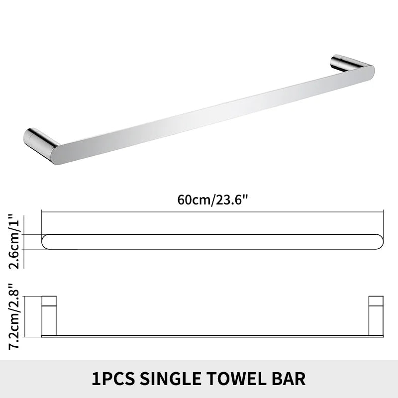 Oval Bathroom Wall Mounted Towel Rack Paper Holder