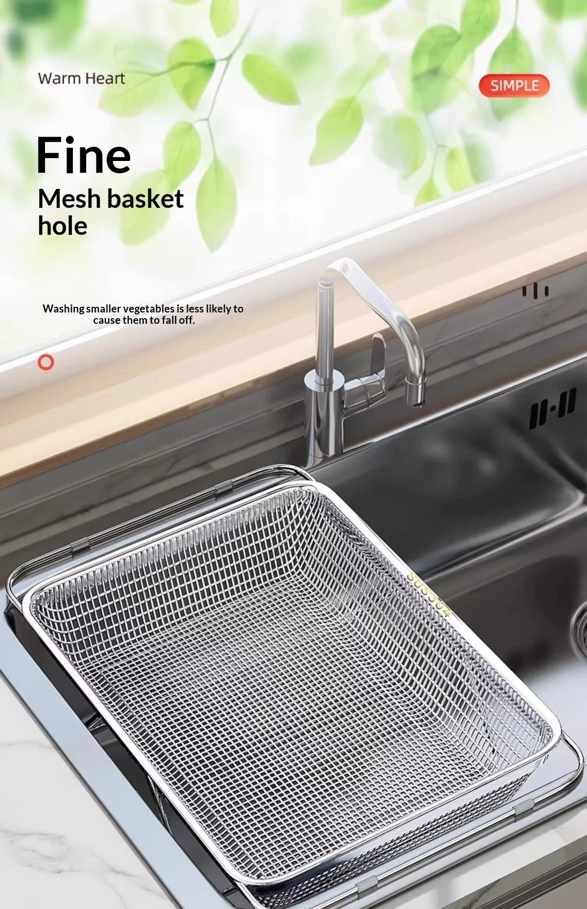 Expandable Stainless Steel Drain Basket 304 Grade Retractable