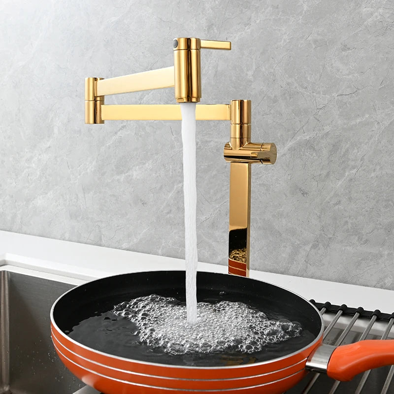 Ciencia Brass Pot Filler Faucet Deck Mount Stove