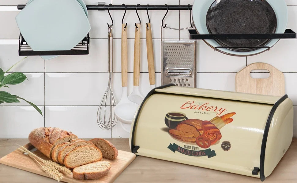 Metal Bread Box Black Bread Bin Bread Storage