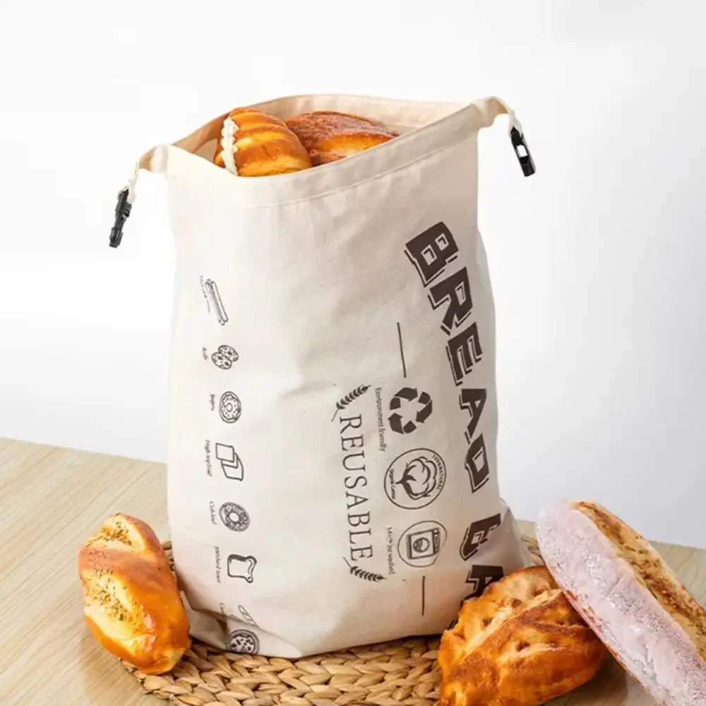 Food Grade Reusable Bread Bag Made Of Cotton