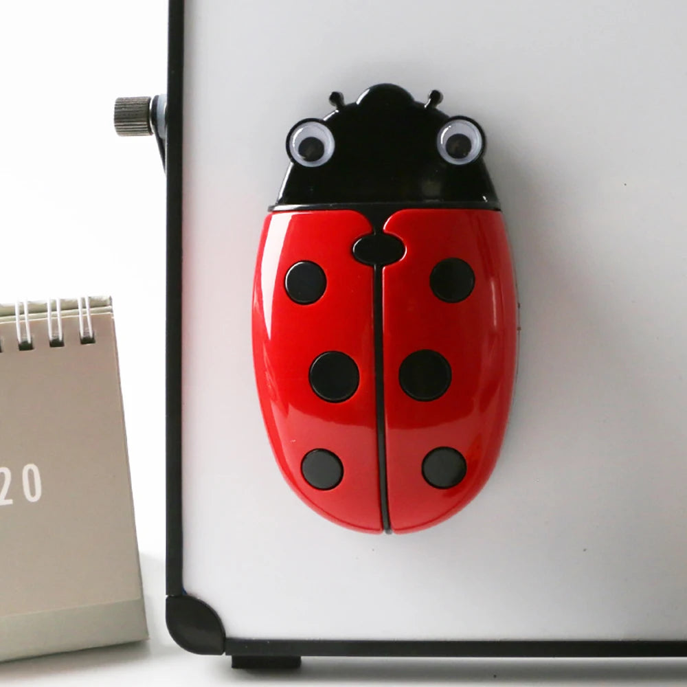 Cute Ladybug Fridge Magnetic Storage Box Eraser Whiteboard
