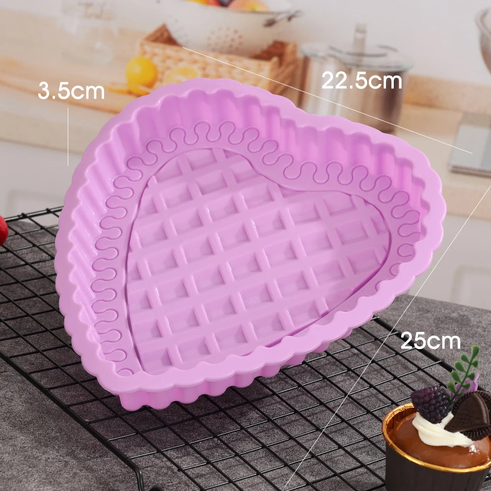 Heart Shaped Cake Pan Silicone Cake Mold Baking
