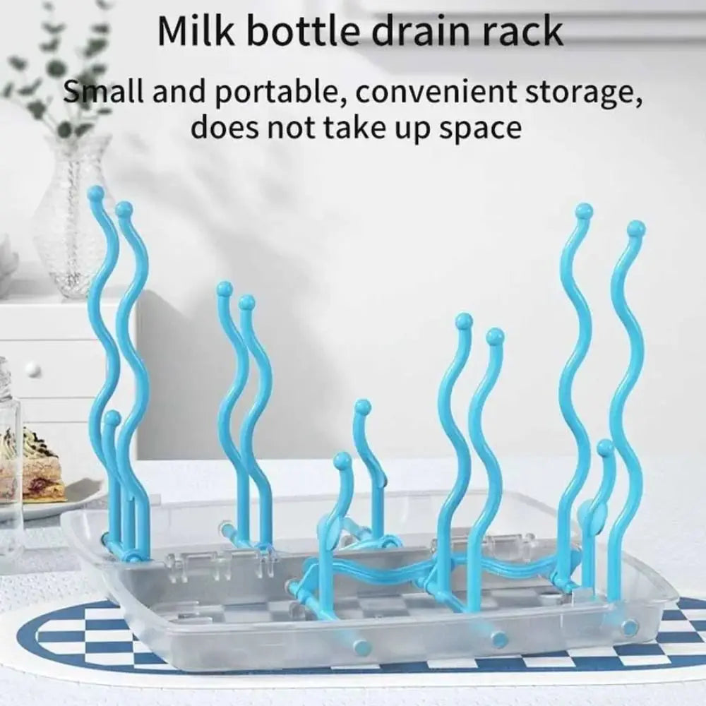 Collapsible Travel Bottle Drying Rack Dustproof Baby Bottle