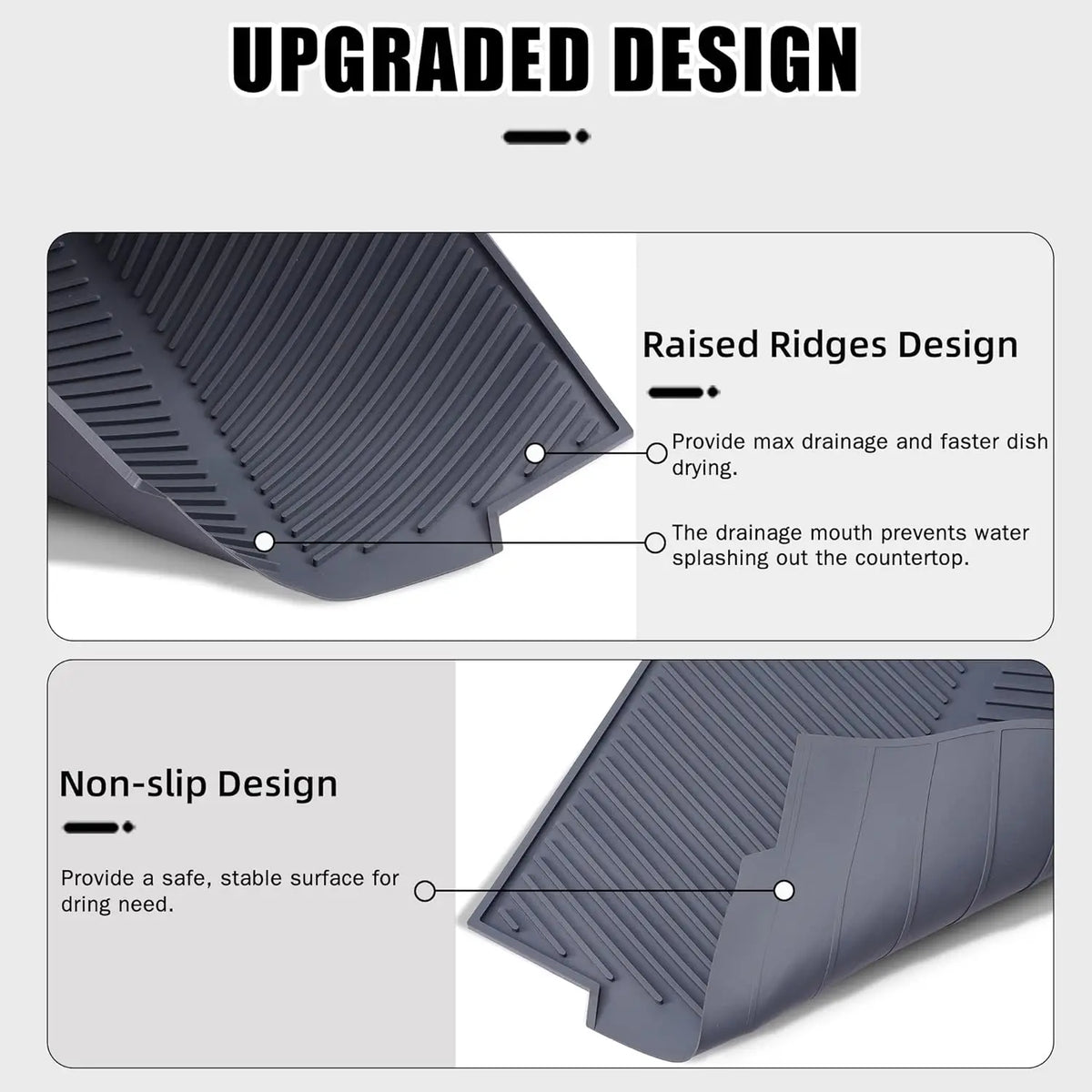 Dish Drying Mat Counter Silicone Large Dish Drying