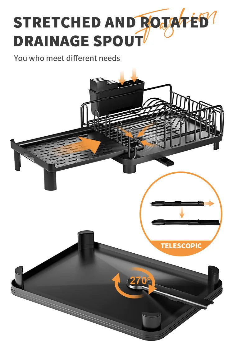 Dish Drying Rack Dish Rack Drainboard Expandable Dish