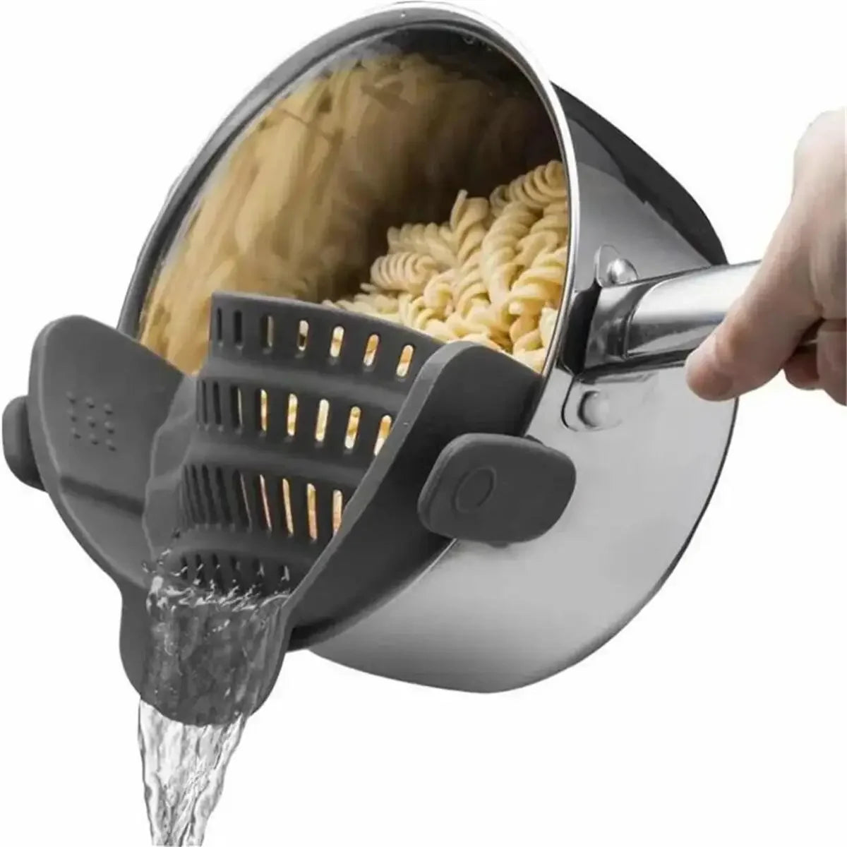 1pc Adjustable Silicone Clip On Strainer Pots Pot