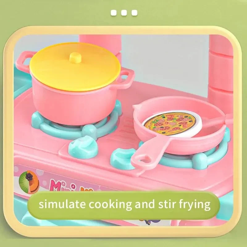 Mini Counter Play Diy Simulated Cooking Food Tableware