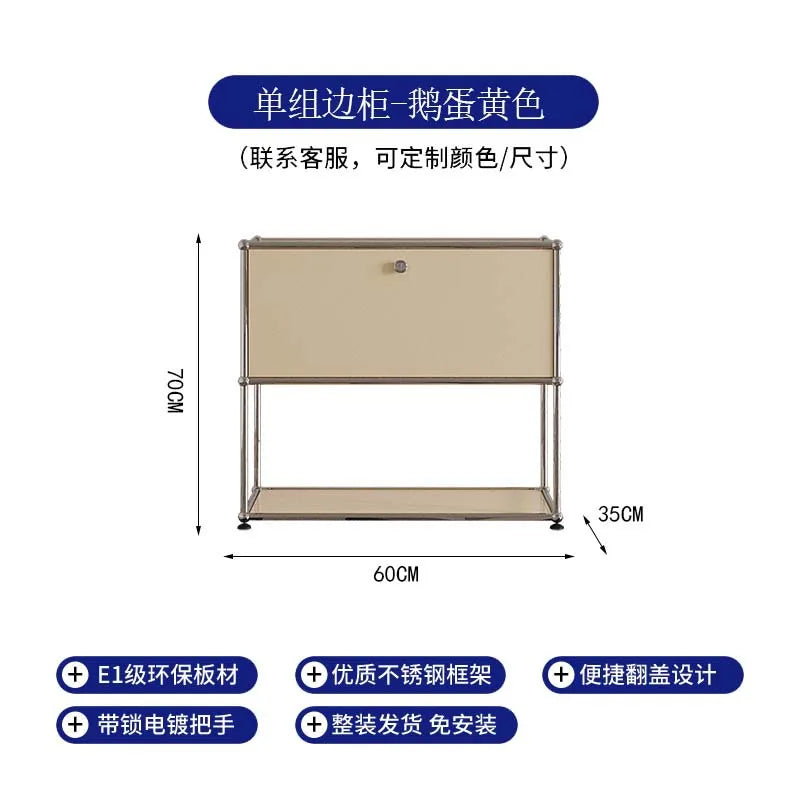 Modern Module Living Room Cabinet Stainless Steel Tv