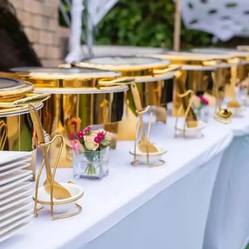 Gold 6l Stainless Steel Round Big Glass Window