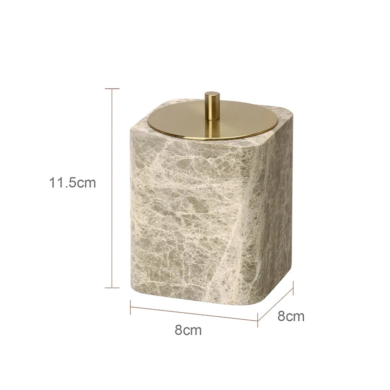 Emperador Light Natural Marble Bathroom Soap Dish Soap