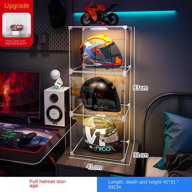 High Face Value Motorcycle Helmet Dustproof Storage Rack