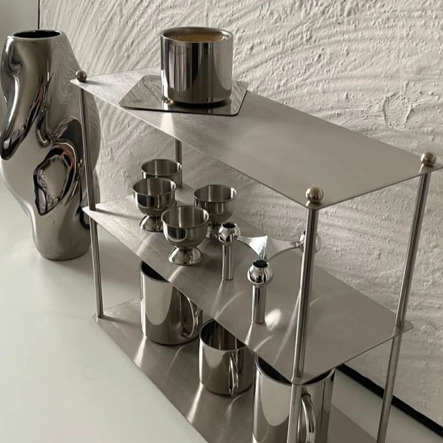 Minimalist Stainless Shelves Steel Three Layers Storage Rack