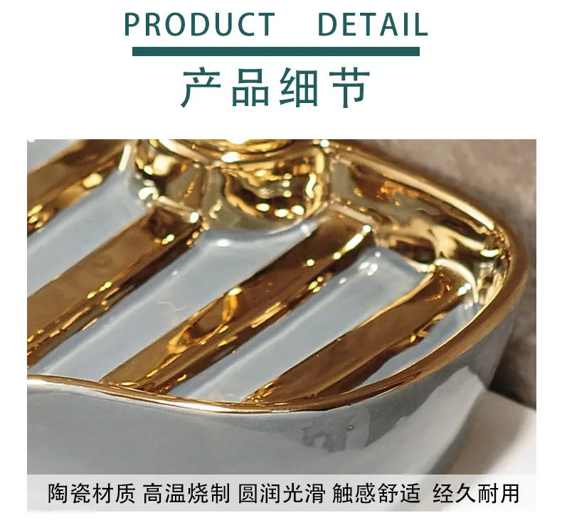 Ceramic Soap Box Soap Dish Bathroom Supplies Drain