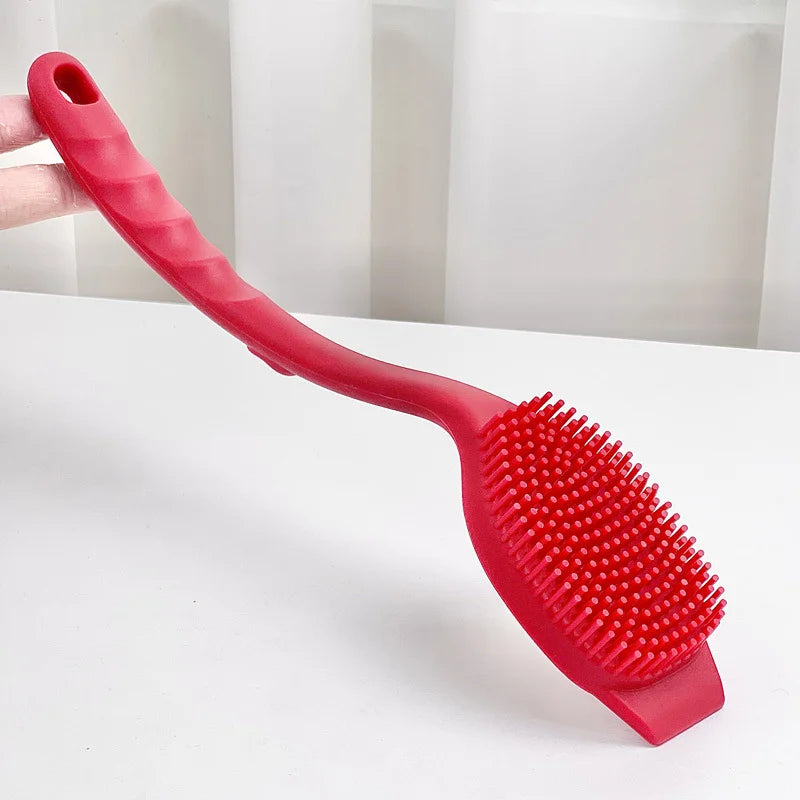 Long Handle Silicone Dishwashing Brush Hangable Pot &