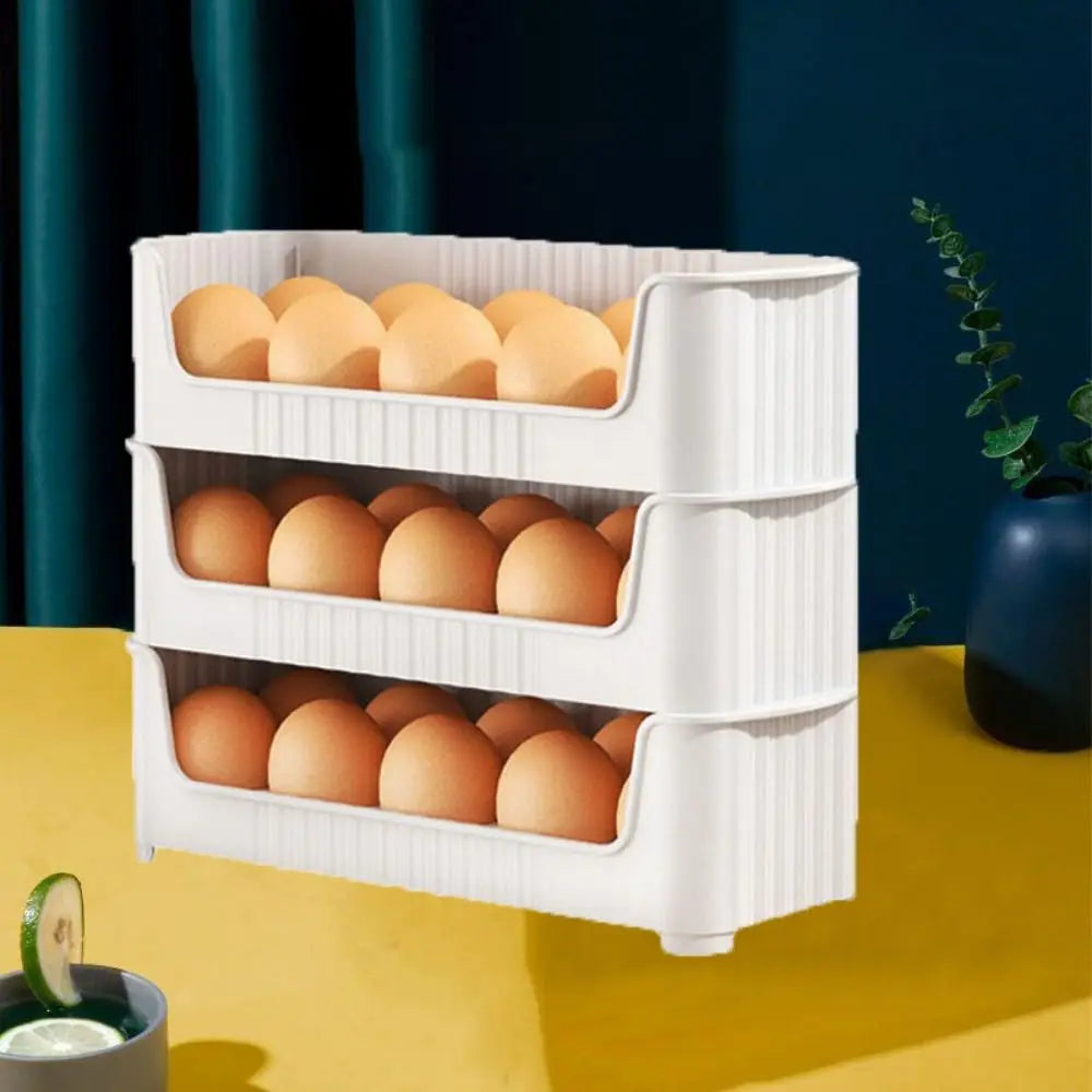 Plastic Refrigerator Side Door Egg Tray Fresh-Keeping Multi-Layer