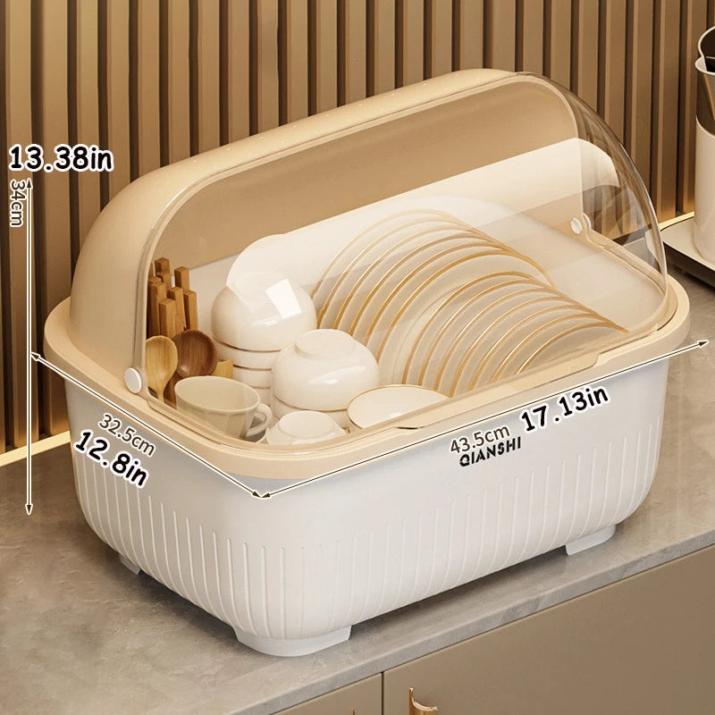 Dish Rack Protective Cover - Space-Saving Dust-Proof Storage