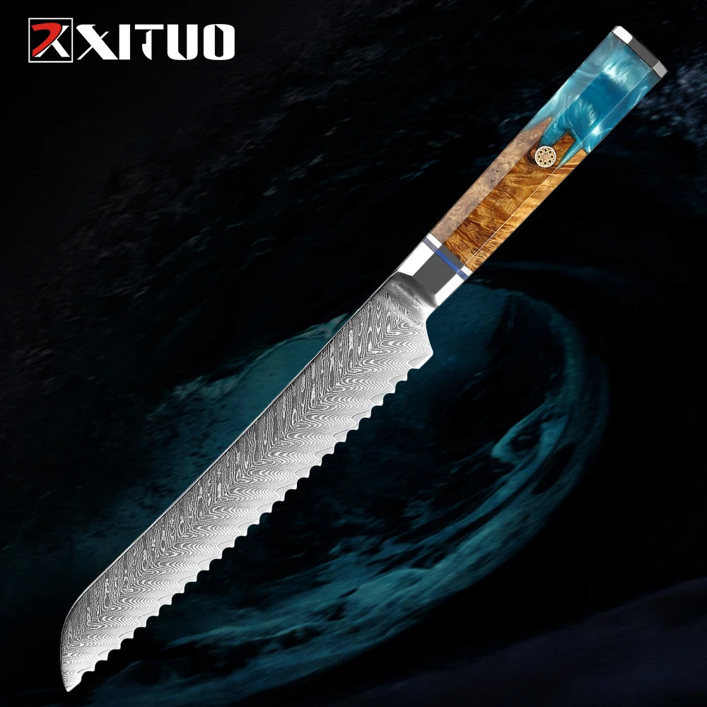 Japanese 67-Layer Damascus Steel Knife Utility Knife Meat