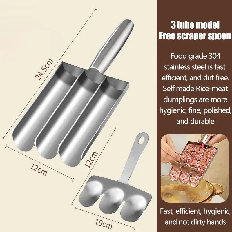 304 Stainless Steel Meatball Scoop Easy-Release Non-Stick Fish