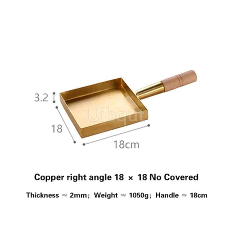 Brass Baking Tray Copper Frying Pan Square Pan