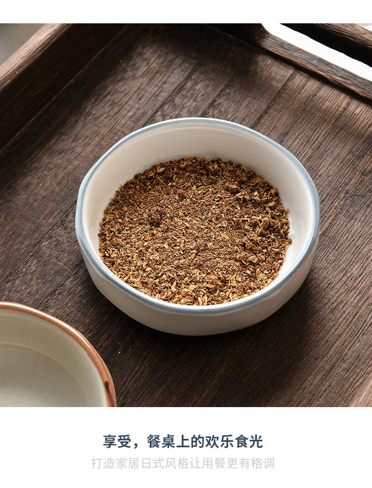 1pc Flavorful Japanese Ceramic Small Dish Square Dip