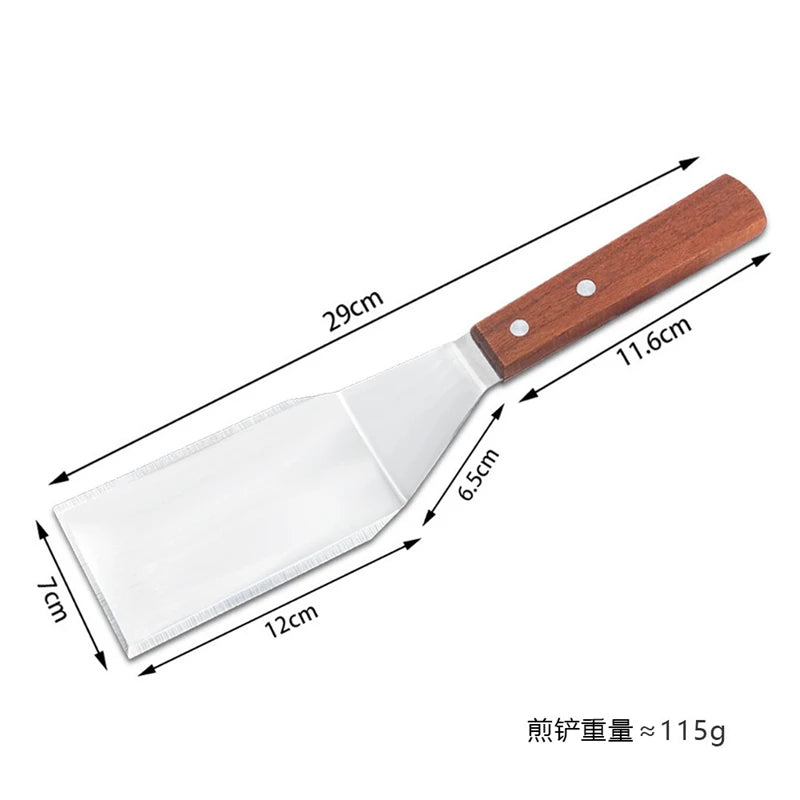 Stainless Steel Spatula Grill Scraper Non Stick Durable
