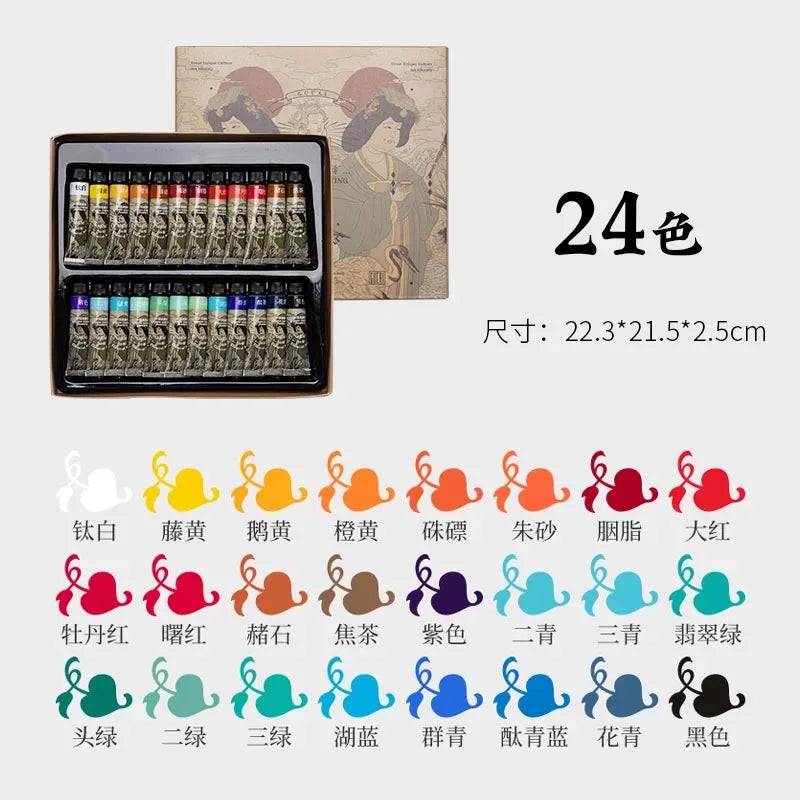 Brush Chinese Painting Pigments Beginners Chinese Painting Full