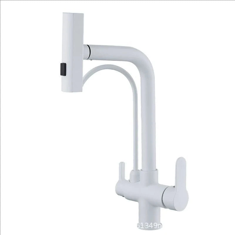 Way Pure Water Filter Faucets Black Pull Out