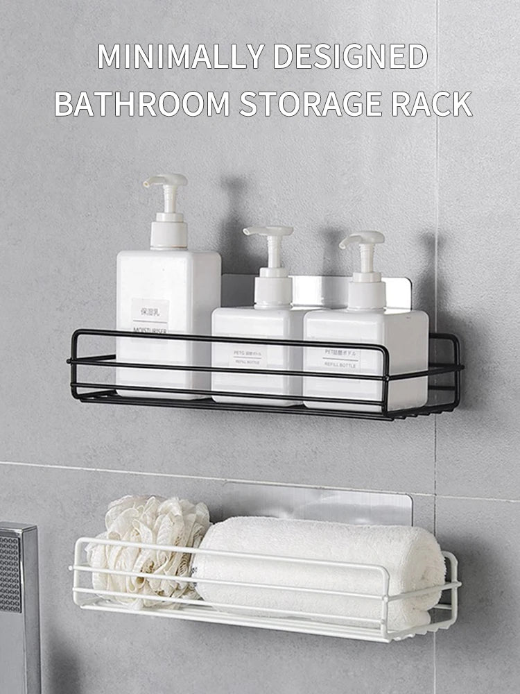 Bathroom Storage Rack Organizer Shelf Black Shelves Corner