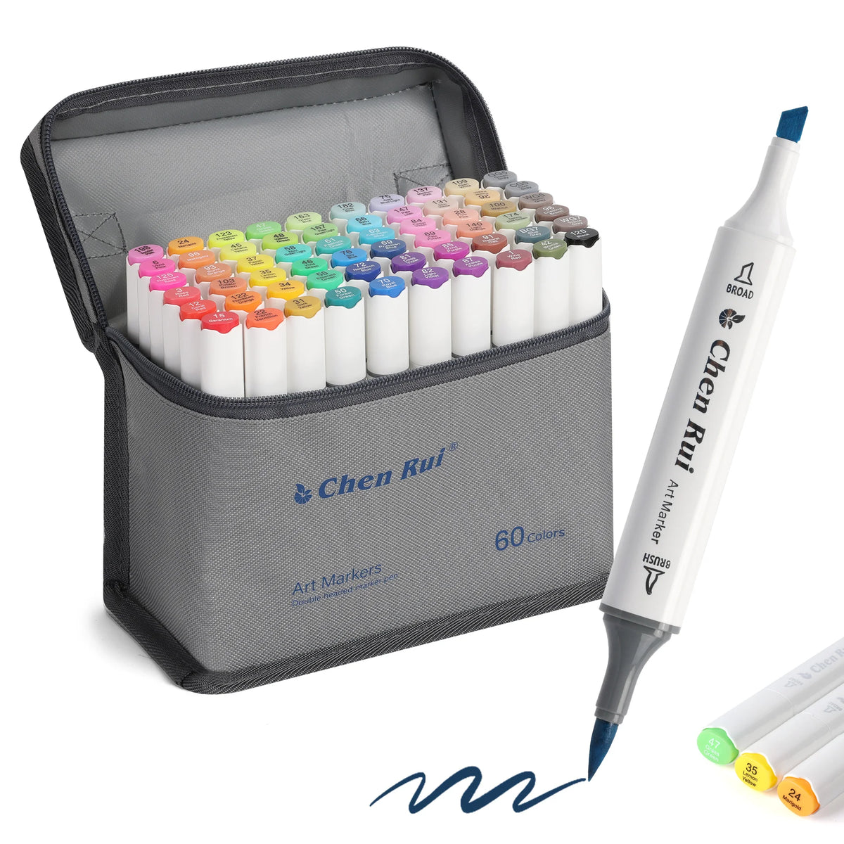 Chen Rui 48-168 Colors Brush Art Marker Dual