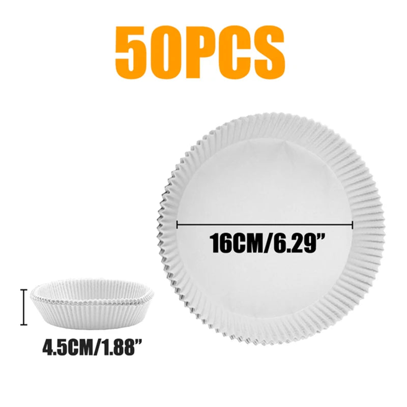 50/100pcs Air Fryer Disposable Paper Liner Airfryer Non-Stick