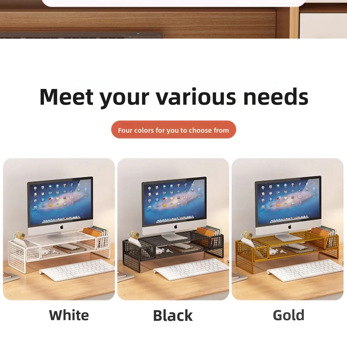 Height Adjustable Computer Stand Desk Monitor Laptop Cooling