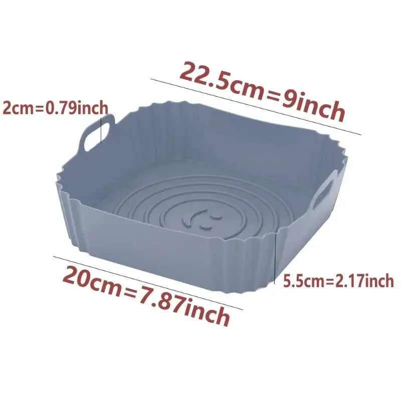 1pc Reusable Airfryer Pan Liner Silicone Air Fryers