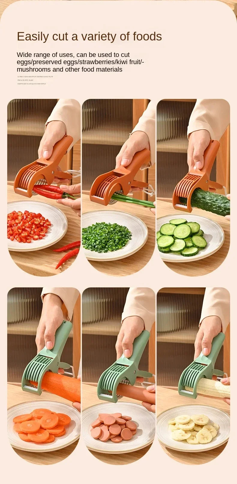 Stainless Steel Vegetable Fruit Slicer Multi Functional Vegetable