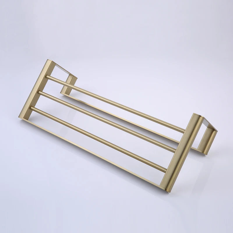 Brushed Gold Towel Ring Holder Bar Rack Brush/Paper