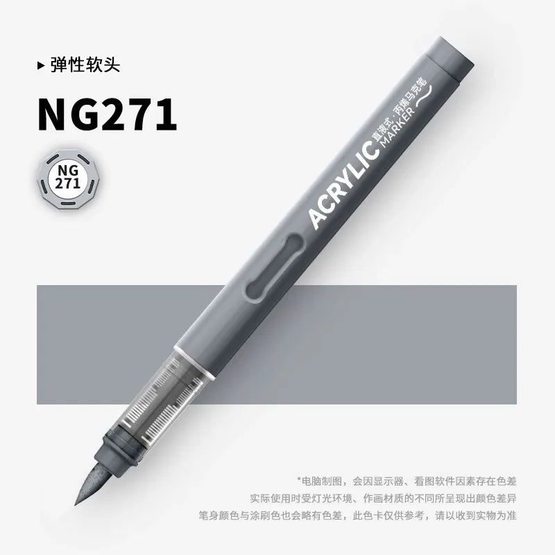 120/1 Colors Direct-Liquid Acrylic Brush Markers Pen Waterproof