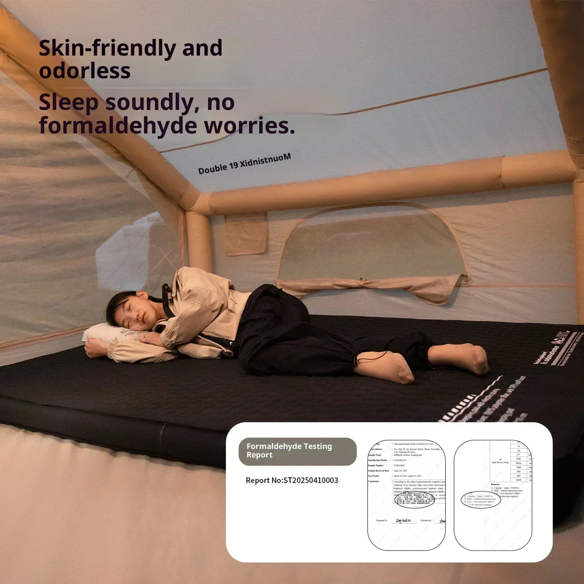 Thickened Sponge Pad Outdoor Mattress Integrated Air Pump