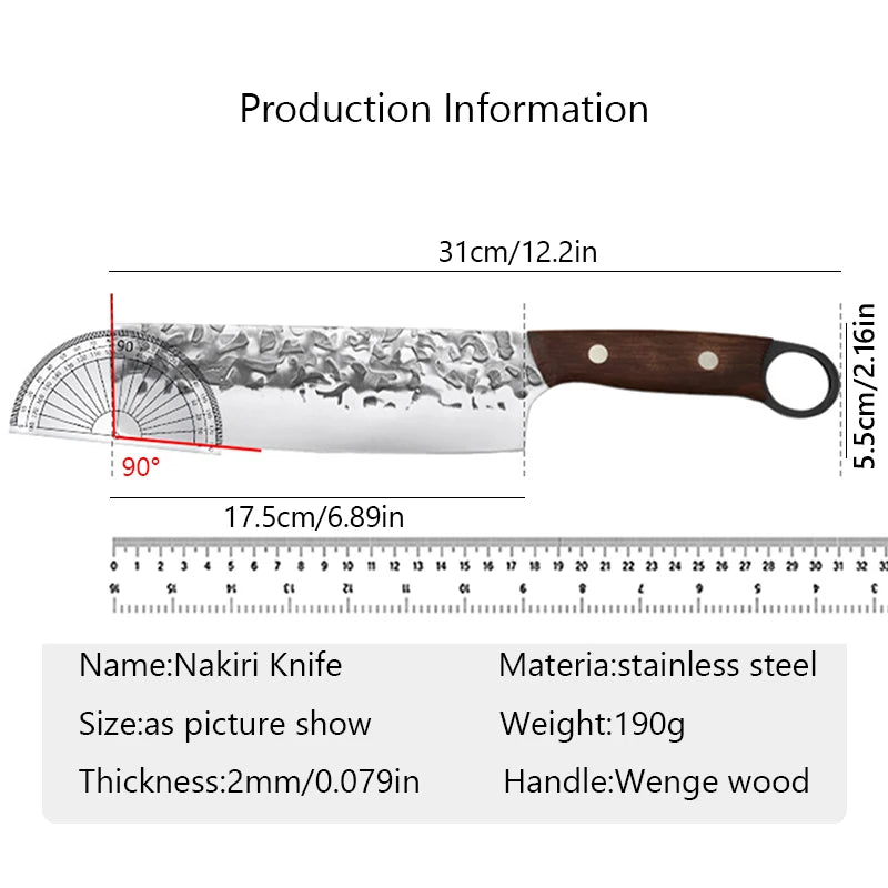 Forged Cleaver Chef Knife Slicing Butcher Knife Meat