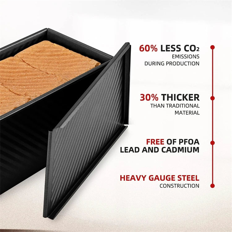 Lmetjma Pullman Loaf Pan Lid Lb Non-Stick Bread