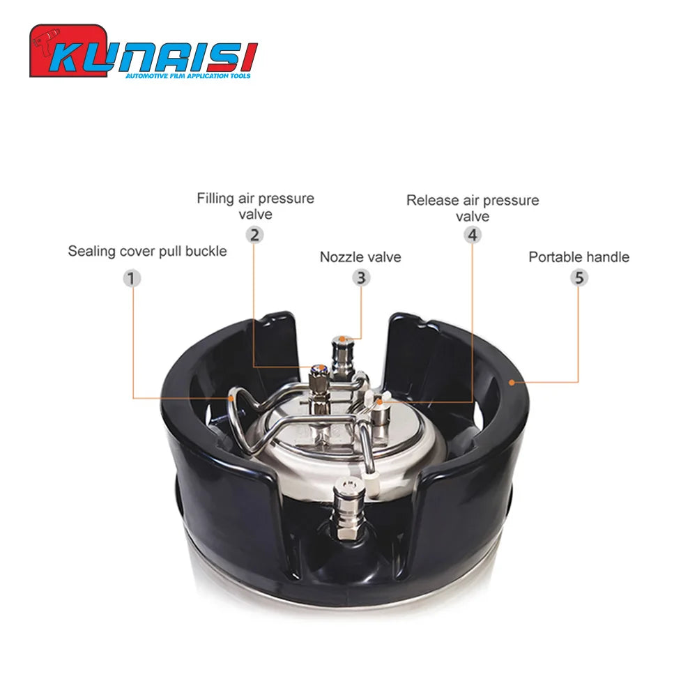 Kunaisi 19l Tint Keg Pressure Car Wash Tank