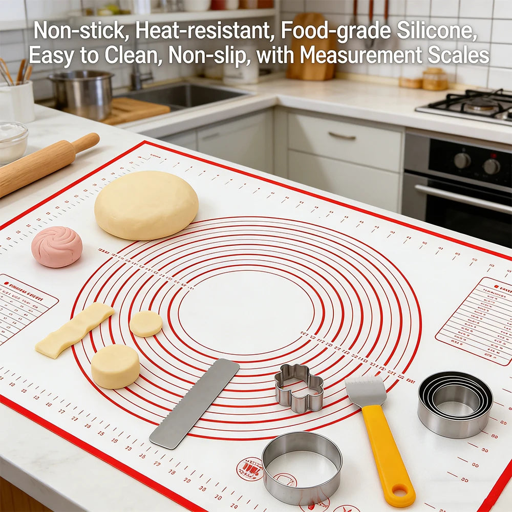 Silicone Pastry Mat Extra Thick Non Stick Baking