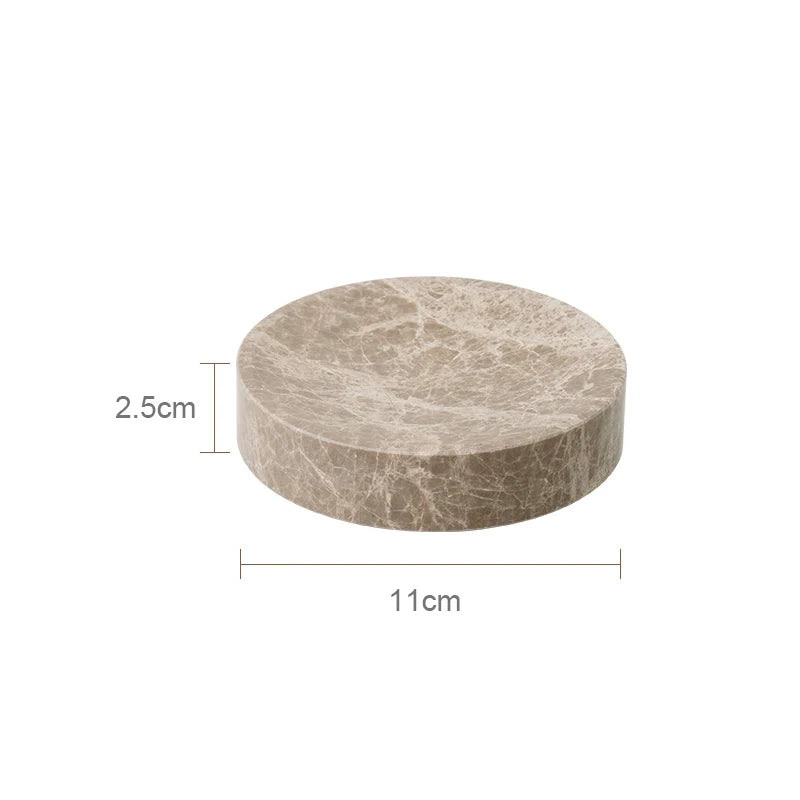 Emperador Light Natural Marble Bathroom Soap Dish Soap