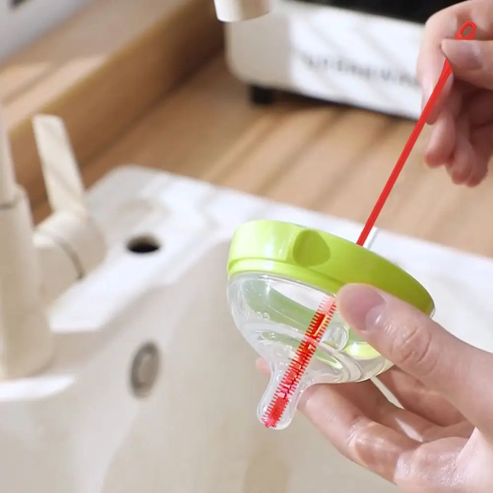 Reusable Pipe Cleaning Brush Long Handle Silicone Straw