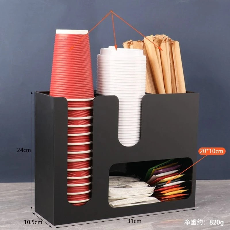 Creative Coffee Shop Bar Paper Cup Straw Storage