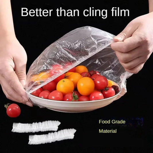 Reusable Disposable Food Cover Plastic Wrap Durable Elastic