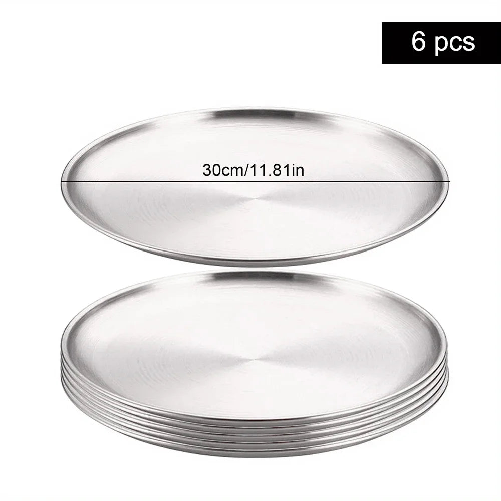 6pcs High Quality Stainless Steel Bone Spitting Dish