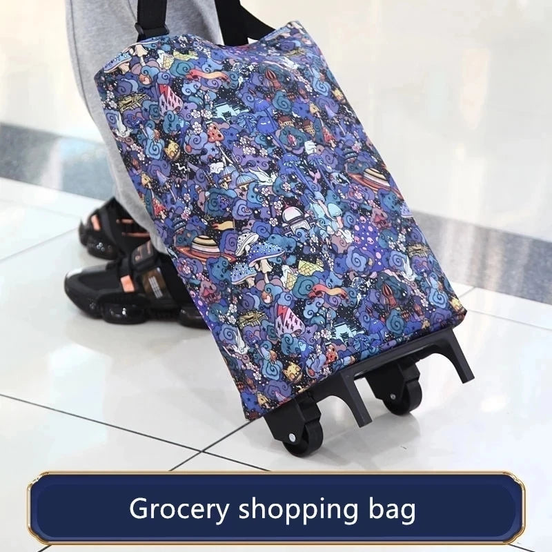 Folding Storage Bag High Capacity Shopping Food Organizer