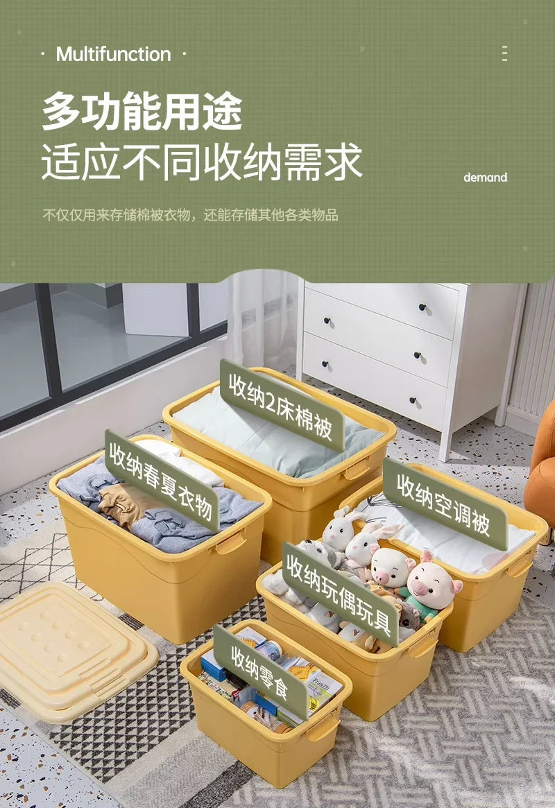 Extra Large Plastic Storage Box Heavy-Duty Reinforced Moving