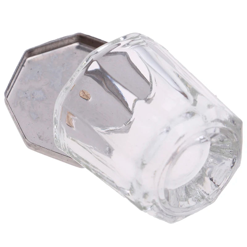 1xcosmetic Octagon Shaped Glass Dappen Dish Stainless Steel